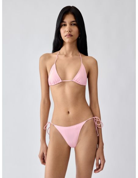 THE TRIANGLE BIKINI TOP PINK