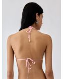 THE TRIANGLE BIKINI TOP PINK