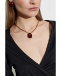 LE PENDANT RAISIN OR / MARRON