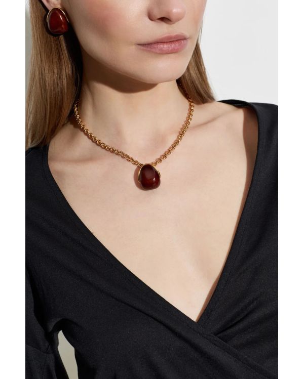 THE GRAPE PENDANT GOLD / BROWN
