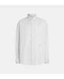 THE LETRO JACQUARD SHIRT WHITE / BLUE