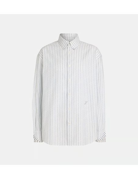 THE LETRO JACQUARD SHIRT WHITE / BLUE
