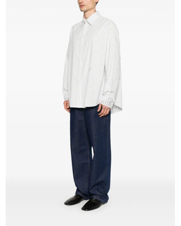 LA CHEMISE LETRO JACQUARD BLANC / BLEU