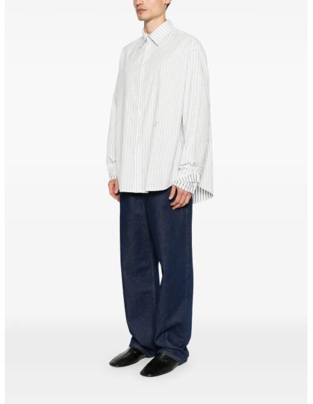 LA CHEMISE LETRO JACQUARD BLANC / BLEU