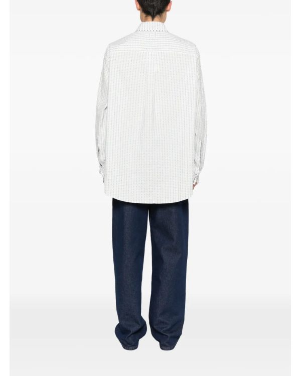 LA CHEMISE LETRO JACQUARD BLANC / BLEU