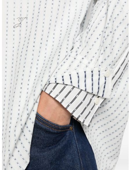 THE LETRO JACQUARD SHIRT WHITE / BLUE