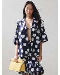 THE MARIN SHIRT PRINTS DOTS NAVY HEART