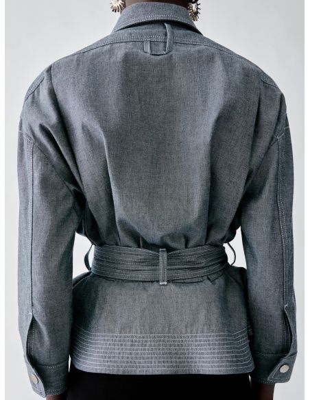 LA VESTE CABANA DE-NÎMES GRIS