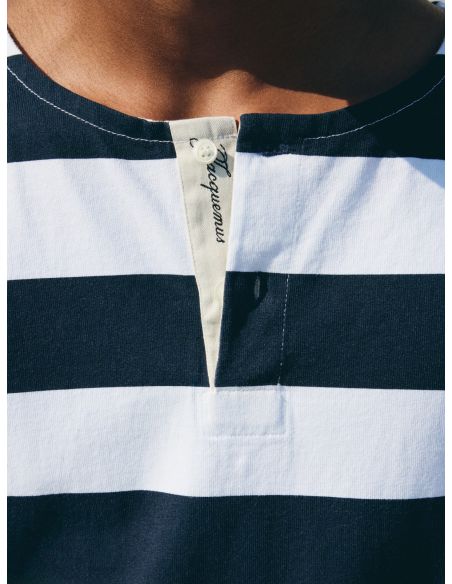 THE MARINIÈRE LONG-SLEEVES TSHIRT PRINT VERTICAL STRIPES WHITE / NAVY