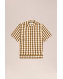 CHEMISE REED MANCHES COURTES MARRON