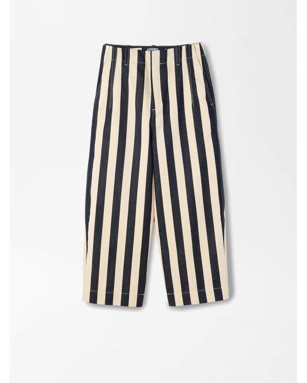 THE DE-NIMES PARASOL NAVY / WHITE BIG STRIPES