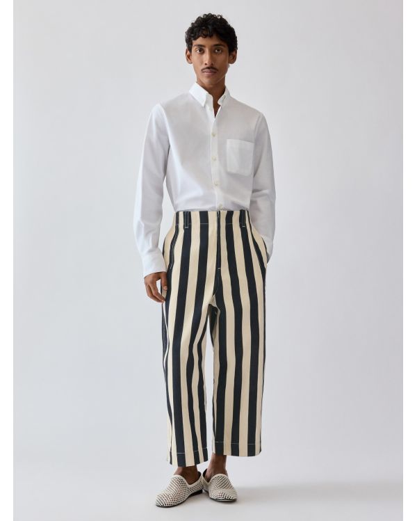 THE DE-NIMES PARASOL NAVY / WHITE BIG STRIPES 2
