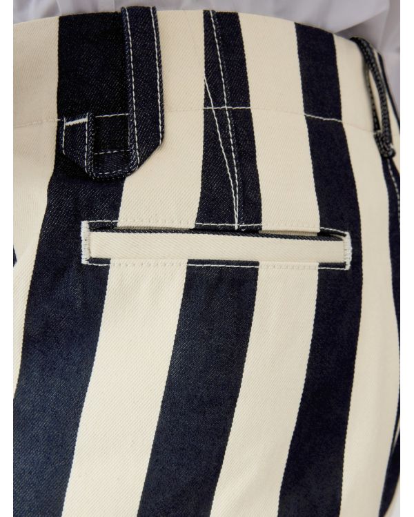 THE DE-NIMES PARASOL NAVY / WHITE BIG STRIPES