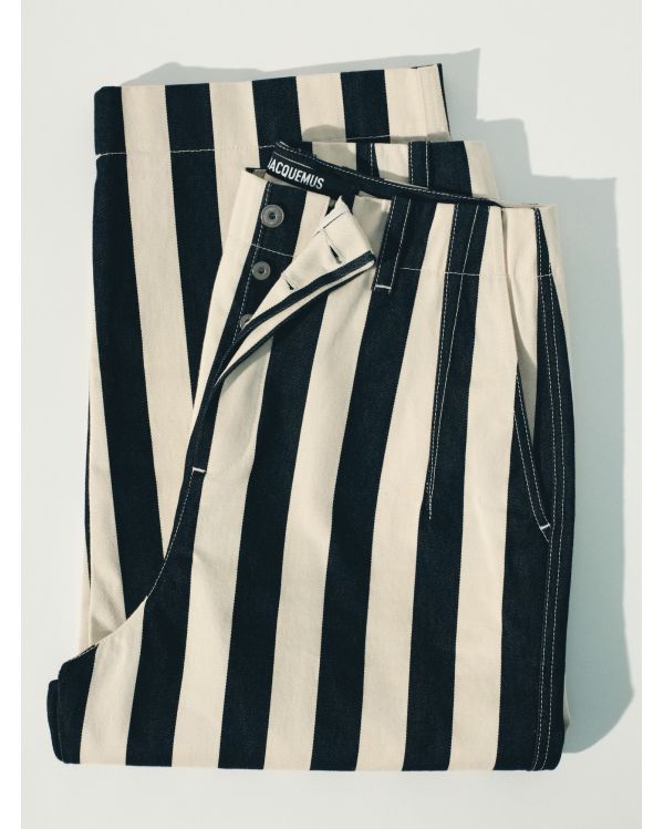 THE DE-NIMES PARASOL NAVY / WHITE BIG STRIPES