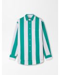 LA CHEMISE CAMARGUE JACQUARD GROSSES RAYURES VERT