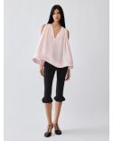 THE NORMA TOP JACQUARD BIG STRIPES LIGHT PINK
