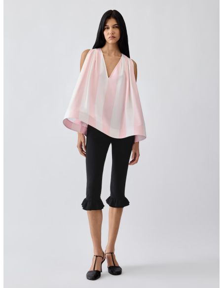 LE HAUT NORMA JACQUARD GROSSES RAYURES ROSE CLAIR