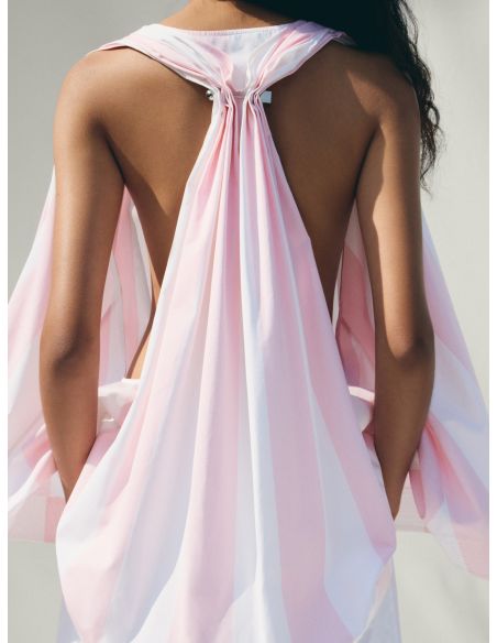 THE NORMA TOP JACQUARD BIG STRIPES LIGHT PINK