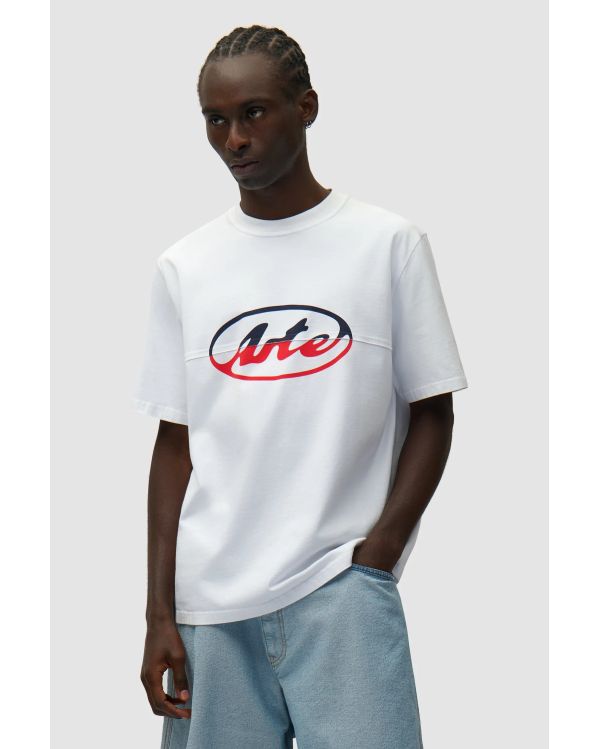 CIRCLE LOGO CUT TSHIRT WHITE