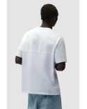TSHIRT LOGO CIRCULAIRE DÉCOUPÉ BLANC