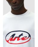 TSHIRT LOGO CIRCULAIRE DÉCOUPÉ BLANC