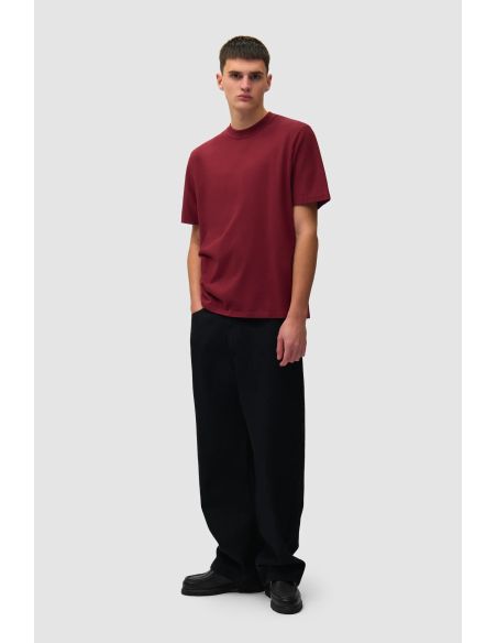 TSHIRT À IMPRIMÉ DÉLAVÉ DOS BORDEAUX