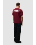 TSHIRT À IMPRIMÉ DÉLAVÉ DOS BORDEAUX