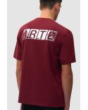 FADED BACK PRINT TSHIRT BORDEAUX