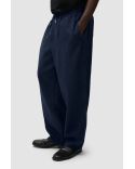 PANTALON EN LIN BLEU MARINE