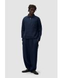 PANTALON EN LIN BLEU MARINE