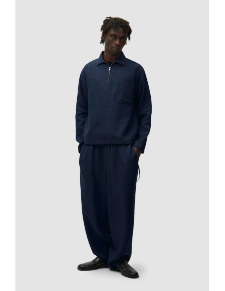 LINEN PANTS NAVY BLUE