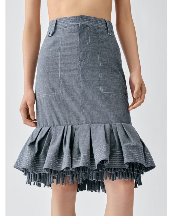 THE DE-NÎMES CABANA SKIRT GREY
