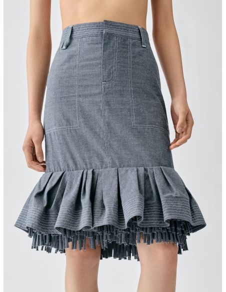 THE DE-NÎMES CABANA SKIRT GREY