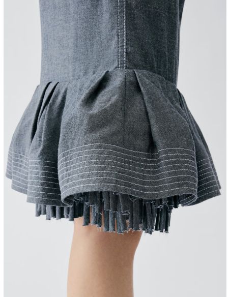THE DE-NÎMES CABANA SKIRT GREY