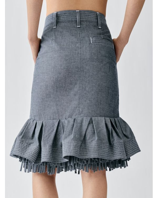 THE DE-NÎMES CABANA SKIRT GREY