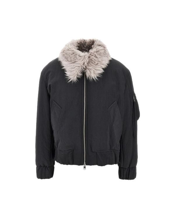 ANTHRACITE NYLON PADDED BOMBER