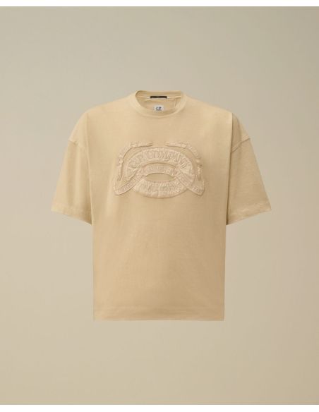 JERSEY SHORT SLEEVE BOXY LOGO TSHIRT FROZEN DEW / WHITE