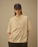 JERSEY SHORT SLEEVE BOXY LOGO TSHIRT FROZEN DEW / WHITE