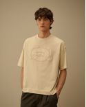 JERSEY SHORT SLEEVE BOXY LOGO TSHIRT FROZEN DEW / WHITE
