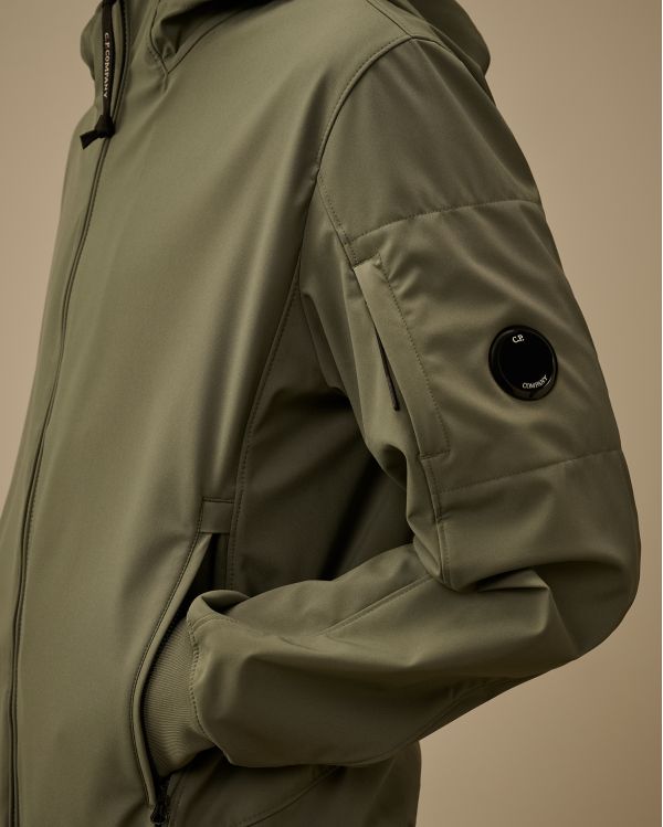 C.P. SHELL-R HOODED LENS JACKET LAUREL WREATH / GREEN
