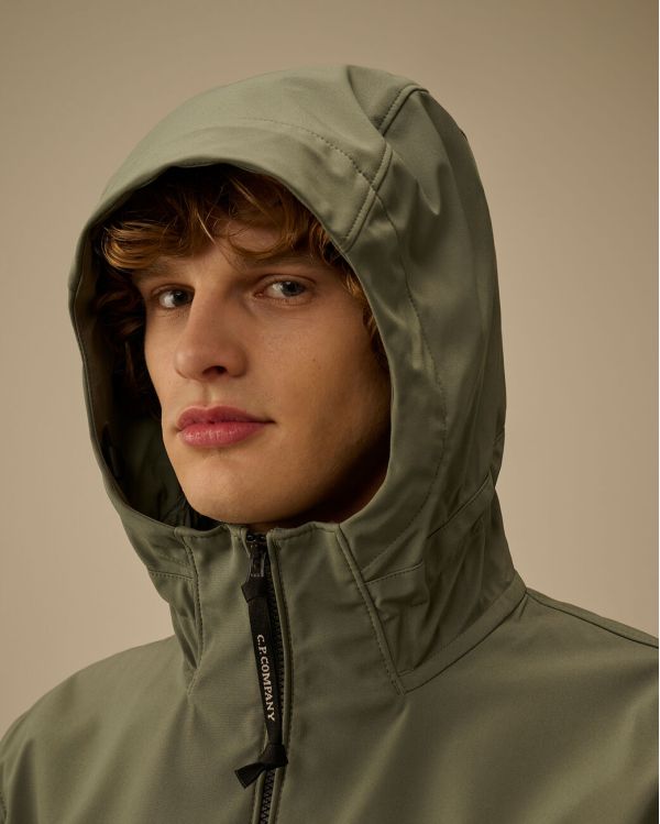 C.P. SHELL-R HOODED LENS JACKET LAUREL WREATH / GREEN