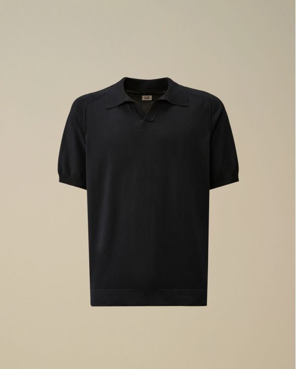 POLO MANCHES COURTES EN MAILLE COL POLO BLEU TOTAL ECLIPSE