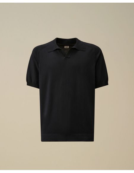 POLO MANCHES COURTES EN MAILLE COL POLO BLEU TOTAL ECLIPSE