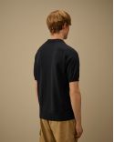 SHORT-SLEEVES KNIT POLO SHIRT WITH POLO COLLAR TOTAL ECLIPSE BLUE
