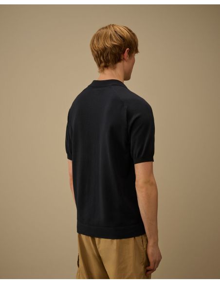 POLO MANCHES COURTES EN MAILLE COL POLO BLEU TOTAL ECLIPSE