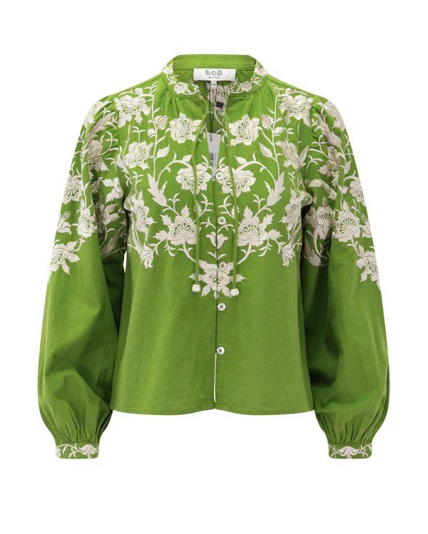 CHEMISIER ALINA LACE VERT