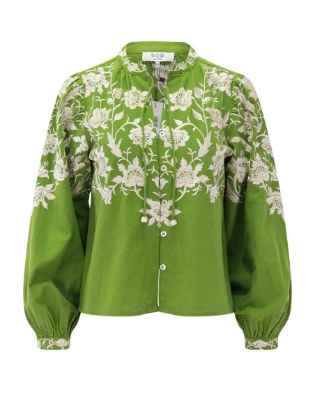 CHEMISIER ALINA LACE VERT