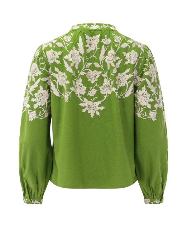 ALINA LACE BLOUSE GREEN 2