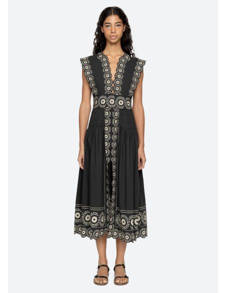 MIRABEL MIDI DRESS BLACK