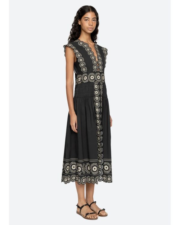 MIRABEL MIDI DRESS BLACK 2